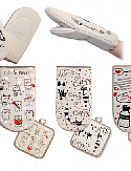 Прихватка рукавичка 20х32, п/лен в асоортименте