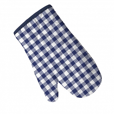 Прихватка-рукавица 18х28 Fine Line рис 62065-1 Синяя клетка