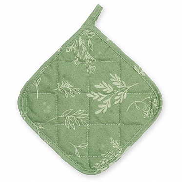 "Прихватка рогожка 20х20 ""Радушная хозяйка""Традиция (Ботаника грин)"