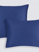 Наволочки из сатина Моноспейс Ecotex 2шт. 70*70 темно-синий