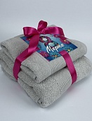 Набор махровых полотенец 8 МАРТА Он и Она 50*80 + 70*130 зеленый чай