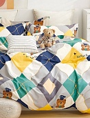 CS-16 детское постельное белье из сатина Сайлид 1,5 спальное, наволочка 50*70