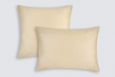Наволочки из сатина Моноспейс Ecotex 2шт. 70*70 кремовый