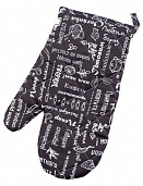 Прихватка-рукавица Правила Кухни 17*30 горький шоколад