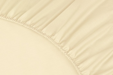 Простыня на резинке Моноспейс Ecotex 160*200*23 ванильная