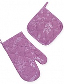 Ботаника (сирень) Набор для кухни 2 предмета (рукавичка-прихватка, прихватка)