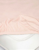 Простыня на резинке трикотажная в кроватку Ecotex розовая