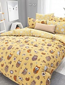 КПБ 1,5 сп. поплин тинейджер Бояртекс Совята желт.