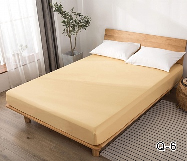 Простыня на резинке сатиновая Сайлид 90х200х25 Q6