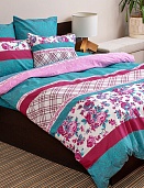 Валери зеленый постельное бельё из поплина Ночь Нежна семейное (брак упаковки)