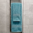 Полотенце махровое Тиффани Он и Она 50*80 серо-голубой