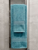 Полотенце махровое Тиффани Он и Она 50*80 серо-голубой