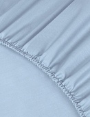 Простыня на резинке Моноспейс Ecotex 180*200*23 серо-голубая