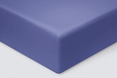 Простыня из сатина Моноспейс Ecotex евро синяя