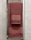 Набор махровых полотенец 8 МАРТА Он и Она 50*80 + 70*130 марсала