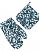 Орнамент белый Набор для кухни 2 предмета (рукавичка-прихватка, прихватка)