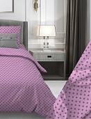 134 Горошек, 7/8 Вид, ягодный постельное белье из бязи Бояртекс 1,5 спальное