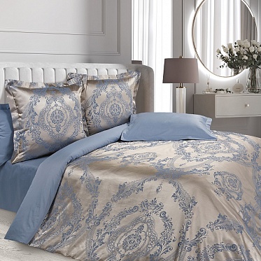 Клермон постельное бельё из сатин-жаккарда евро