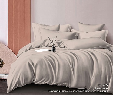 13-1405 ТРХ Кремовый постельное белье из сатина Бояртекс евро
