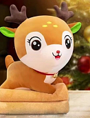 Плед-сумка детский махровый Игрушка Олененок