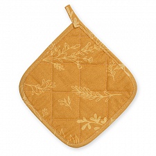 "Прихватка рогожка 20х20 ""Радушная хозяйка"" (Ботаника охра)"