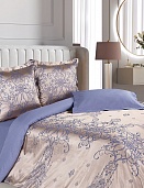 Белиссимо постельное бельё из сатин-жаккарда Estetica Ecotex 2 спальное с европростынёй в подарочном чемодане