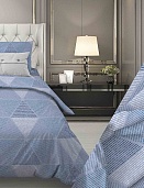 284 Галактика (синий) постельное белье из бязи Бояртекс 1,5 спальное