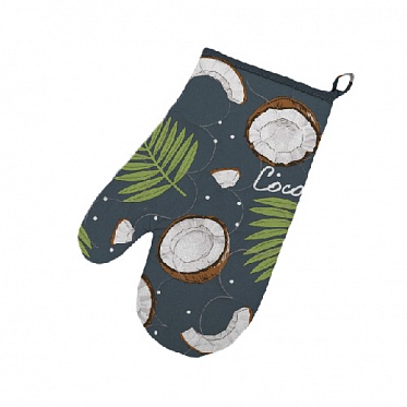 Кокосы Серый прихватка-рукавица Радушная Хозяйка 17*30