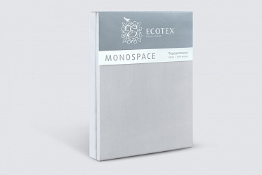 Пододеяльник из сатина Моноспейс Ecotex евро  серый