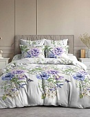 Цветы постельное бельё из поплина Ночь Нежна 1,5 спальное, наволочки 50*70 (брак упаковки)