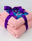 Набор махровых полотенец ОЧАРОВАНЬЕ Он и Она 50*80 + 70*130 персик