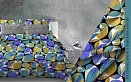 313 Галилео (бирюзово-желтый) постельное белье из бязи Бояртекс семейное