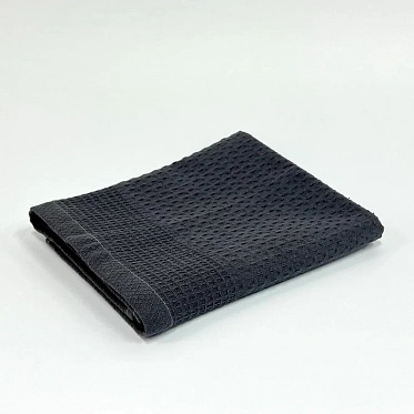 Деметра полотенце вафельное 70*145 темно- серый