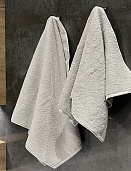 Полотенце махровое Кронос Он и Она 70*130 светло-серый
