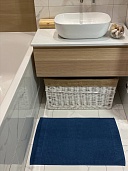 Коврик для ванной махровый Он и Она 50*70 сапфир