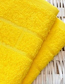 Полотенце махровое Юнона Он и Она 100*150 желтый