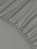 Простыня на резинке из сатина Моноспейс Ecotex 180*200*23 антрацит