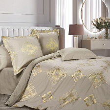 Богема постельное бельё из сатин-жаккарда Estetica Ecotex 2 спальное с европростынёй в подарочном чемодане