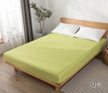 Простыня на резинке сатиновая Сайлид 200х200х25 Q3