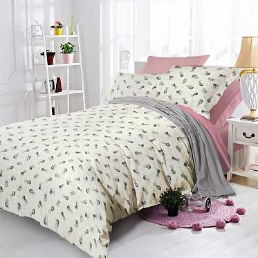 BL-33 постельное белье из сатина Сайлид евро