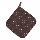 "Прихватка рогожка 20х20 ""Радушная хозяйка"" Горошек мокко"