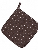 "Прихватка рогожка 20х20 ""Радушная хозяйка"" Горошек мокко"