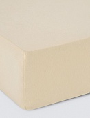 Простыня на резинке трикотажная 160х200х20 бежевая