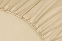 Простыня на резинке Моноспейс Ecotex 160*200*23 кремовая