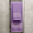 Полотенце махровое Мурашки Он и Она 70*130 светло-фиолетовый