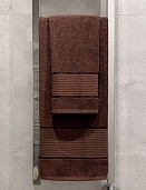 Полотенце махровое Мурашки Он и Она 70*130 пряный шоколад