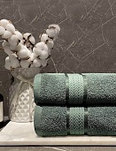 Полотенце махровое Амур Он и Она 70*130 нефритовый