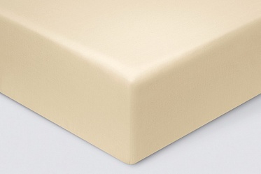 Простыня из сатина Моноспейс Ecotex евро кремовая