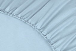 Простыня на резинке Моноспейс Ecotex 180*200*23 голубая