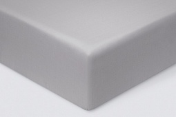 Простыня из сатина Моноспейс Ecotex 1,5 спальная  темно-серая